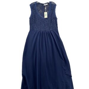 Nemidor Maxi Dress Women's Curvy 16 Navy Lace Cocktail Party‎ Evening Bridesmaid